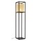 Modern Home 59&#x22; Gold and Black Floor Lamp with Perforated Shade
